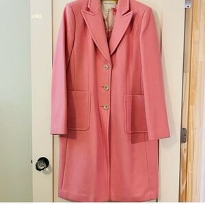 Banana Republic Pink Mid Length Wool Coat
